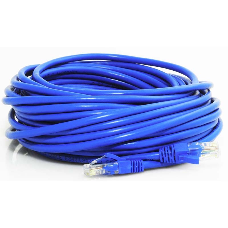 200' Cat 6, Pure Cooper, 550MHz, with connectors, blue - uniview tec ...